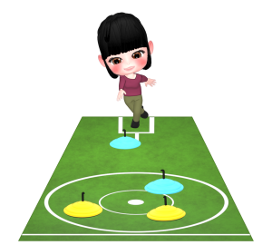 ユニカールを楽しむ女性のイラスト