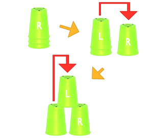 アップスタックのやり方のイラスト
