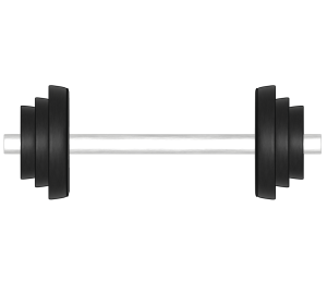 重量挙げダンベルのイラスト