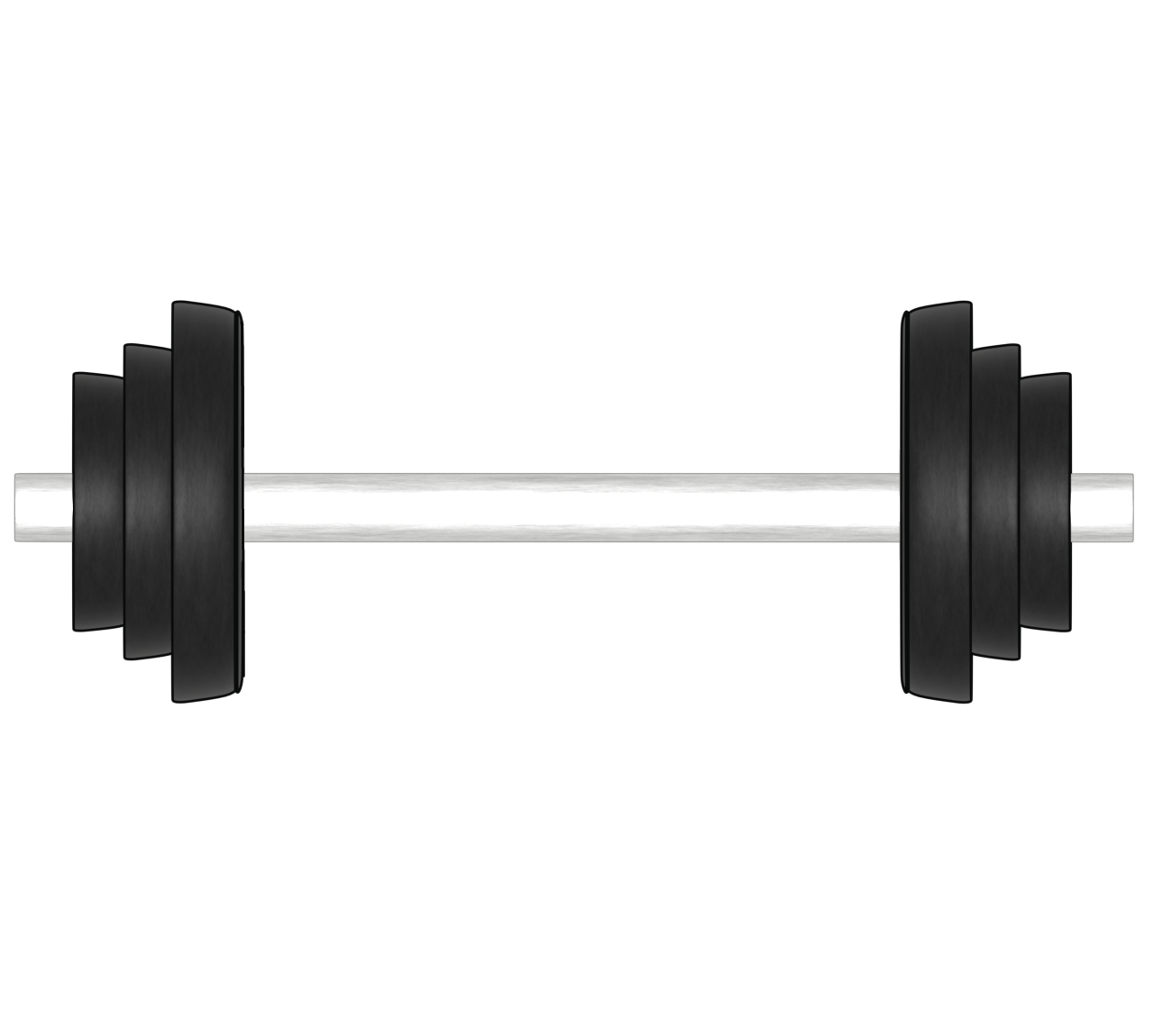 重量挙げダンベルのイラスト