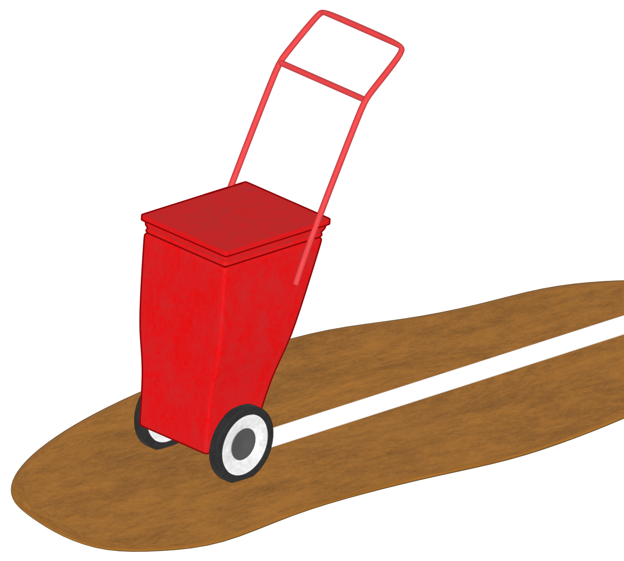 白線引きのイラスト