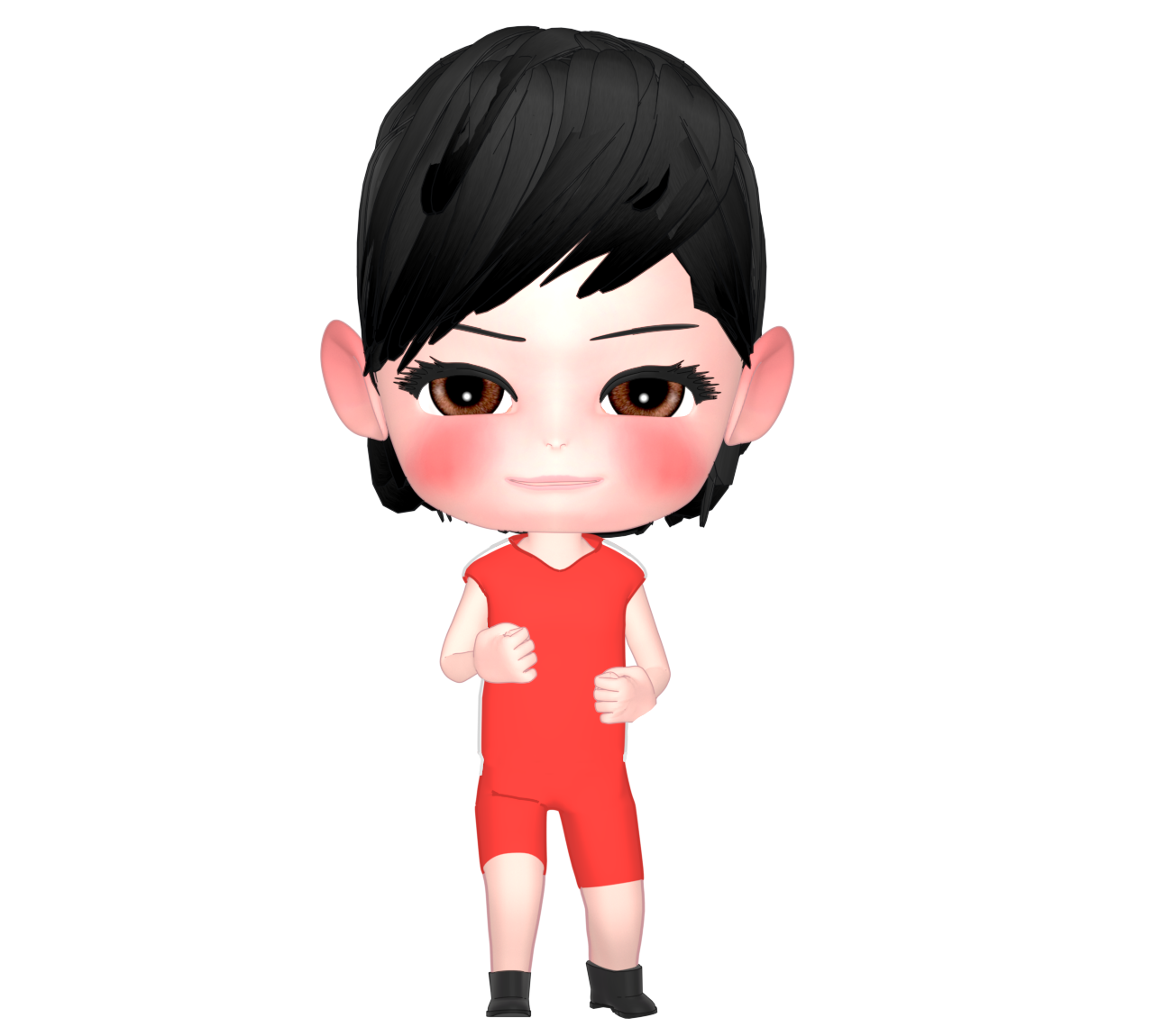 女子 レスリングのイラスト