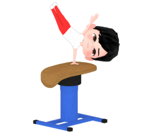 体操競技 跳馬のイラスト