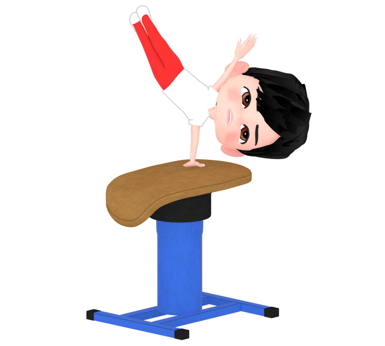 体操競技 跳馬のイラスト