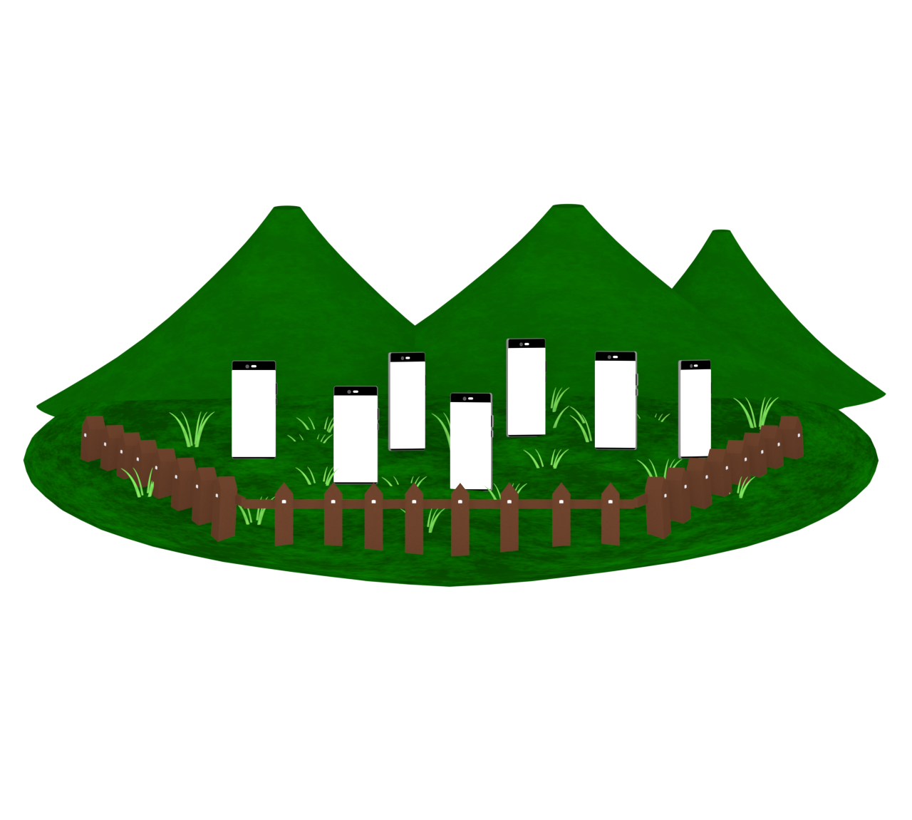 スマホ農場のイラスト