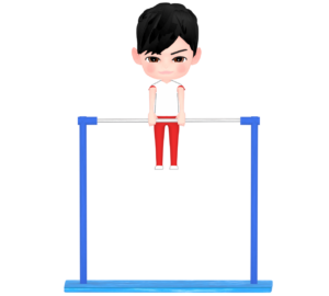体操競技 鉄棒のイラスト
