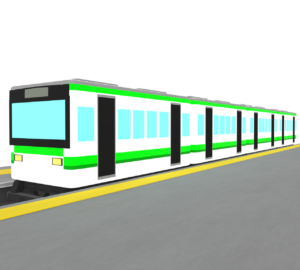電車のドアが開くイラスト