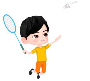 バドミントンの選手のイラスト