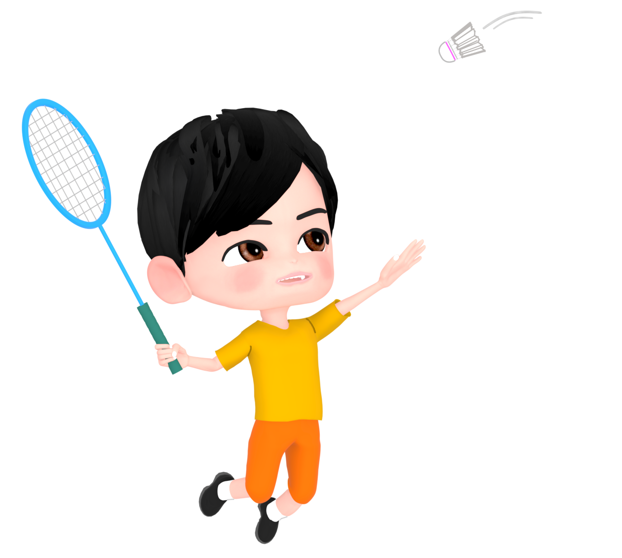 バドミントンの選手のイラスト