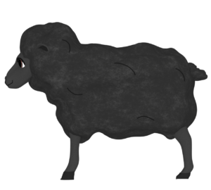黒い羊のイラスト