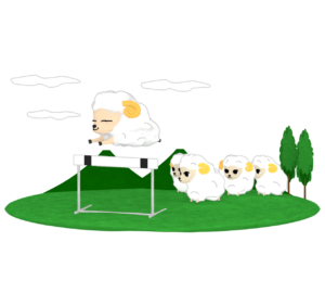 羊が一匹 羊が二匹のイラスト