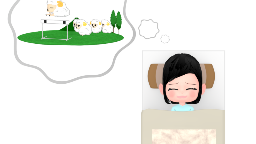 one sheep two sheep sleeping woman img