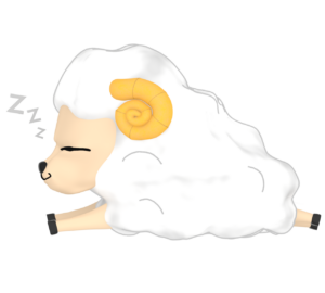 眠る羊のイラスト