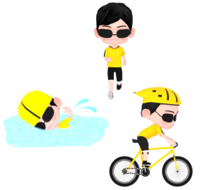 トライアスロンのイラスト