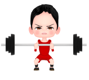 ウエイトリフティングのイラスト