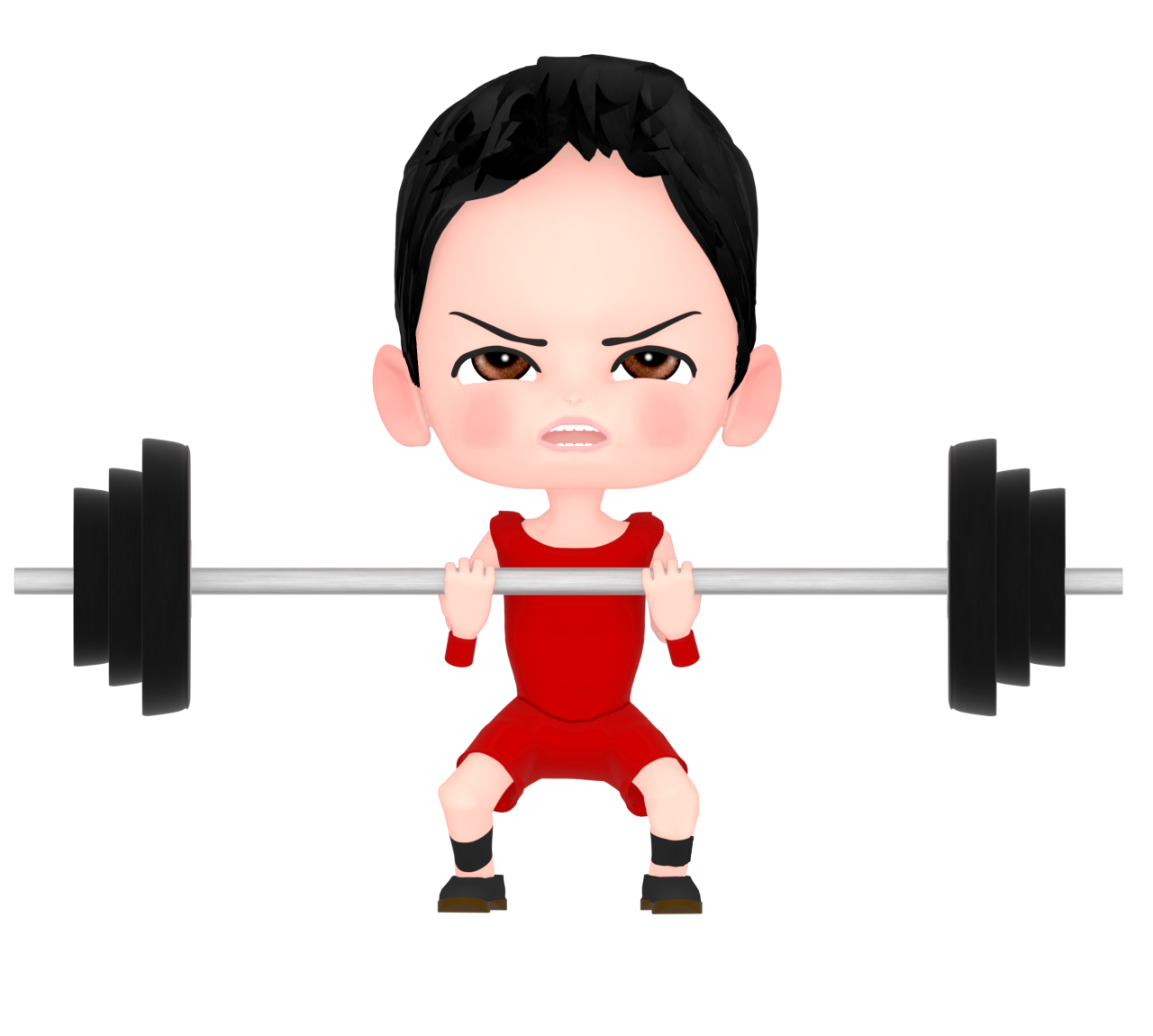 ウエイトリフティングのイラスト