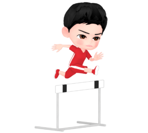 ハードル走のイラスト