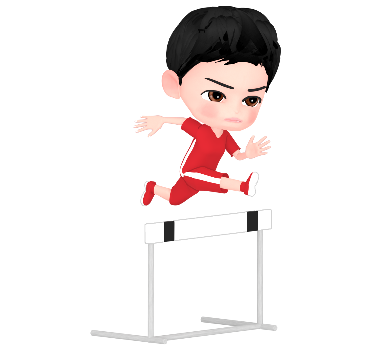 ハードル走のイラスト