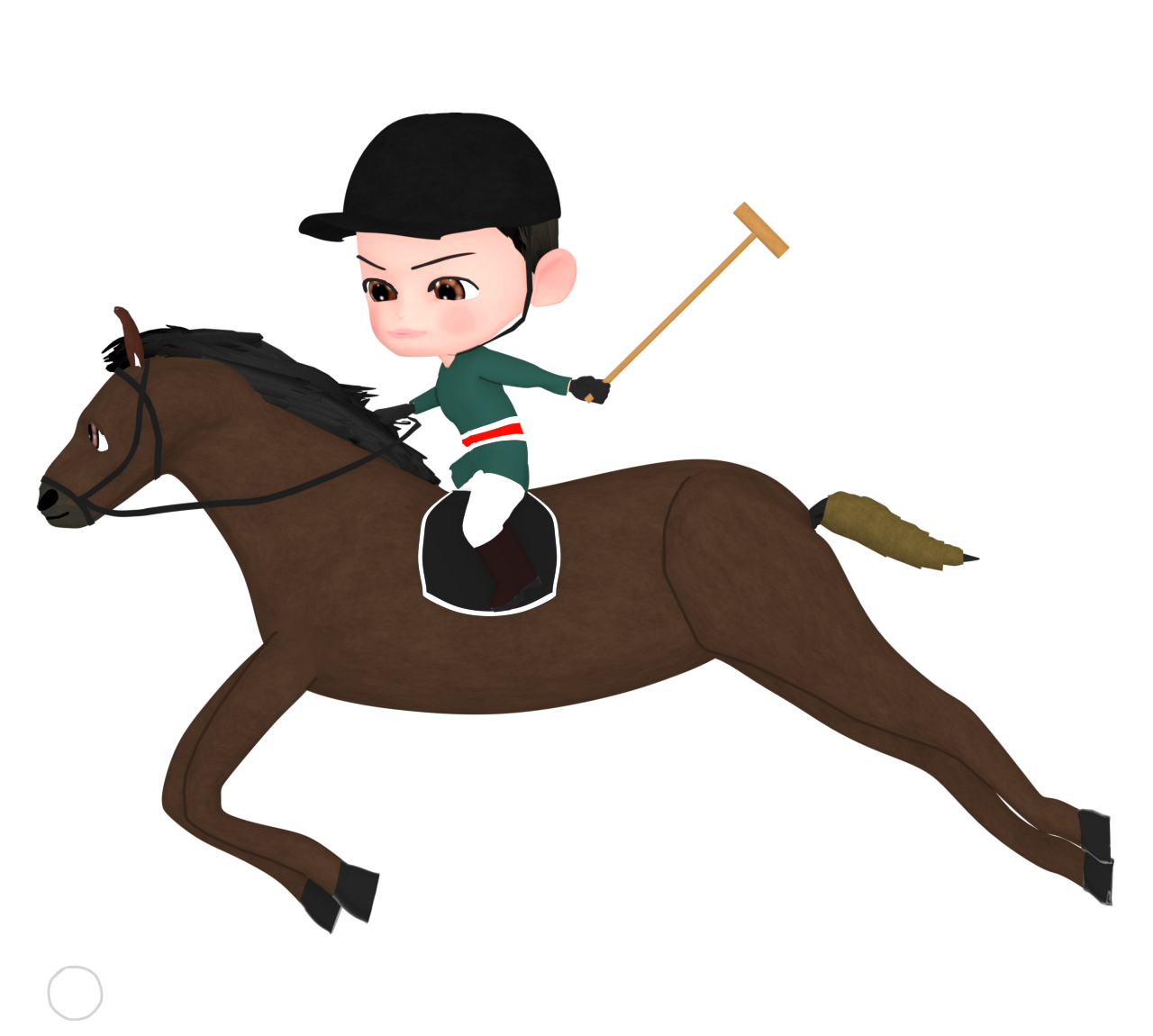 ポロ馬のイラスト