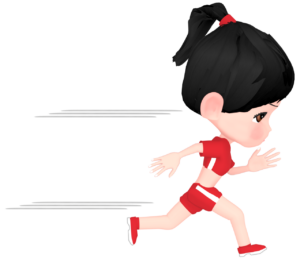 陸上競技 女子短距離走のイラスト