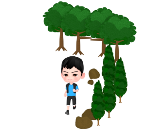 トレイルランニングのイラスト