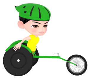 車いすマラソンのイラスト